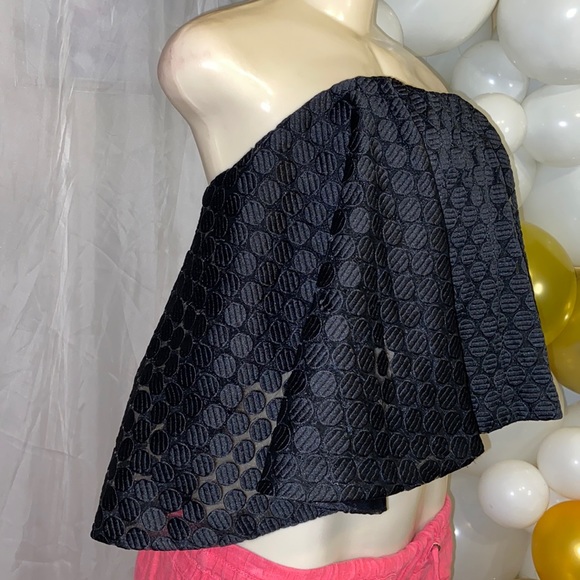 Sexy Nicholas Black Lace Flare Sleeveless Top - Picture 3 of 11